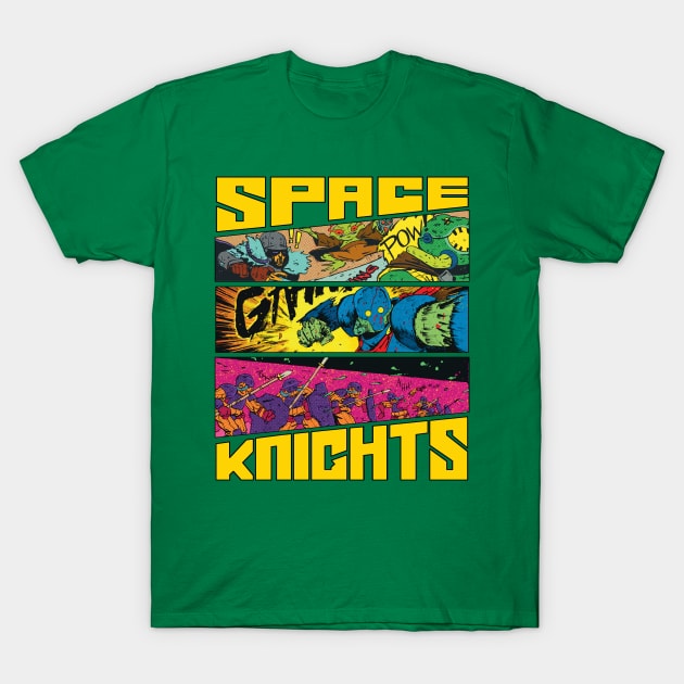 Space Knights ACTION!! T-Shirt by CosmicLion